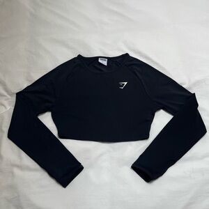 Gymshark Black Long Sleeve Crop Top